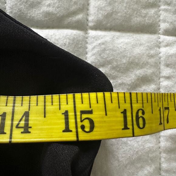 Vintage CITY TRIANGLES Dress Womens 7 Black Maxi Sheath Retro Y2K Vamp Grunge - Picture 8 of 11